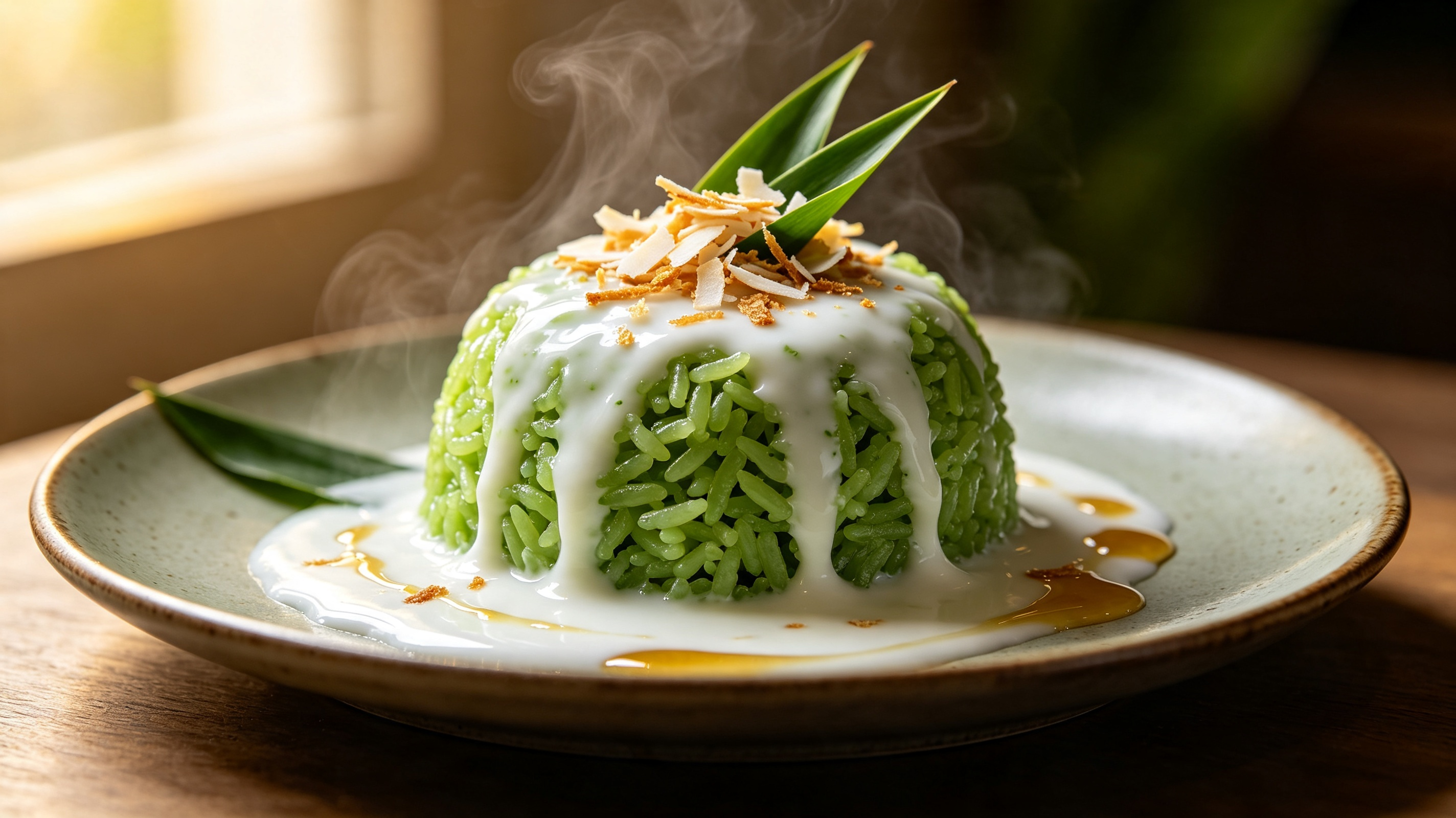 Ketan Pandan — ketan dengan aroma dan warna pandan
