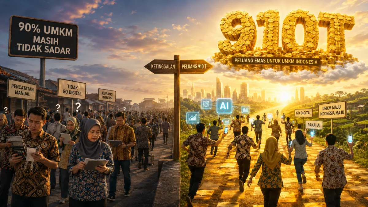 Rp 910 Triliun Menguap! 90% UMKM Indonesia Masih Melewatkan Peluang Emas AI