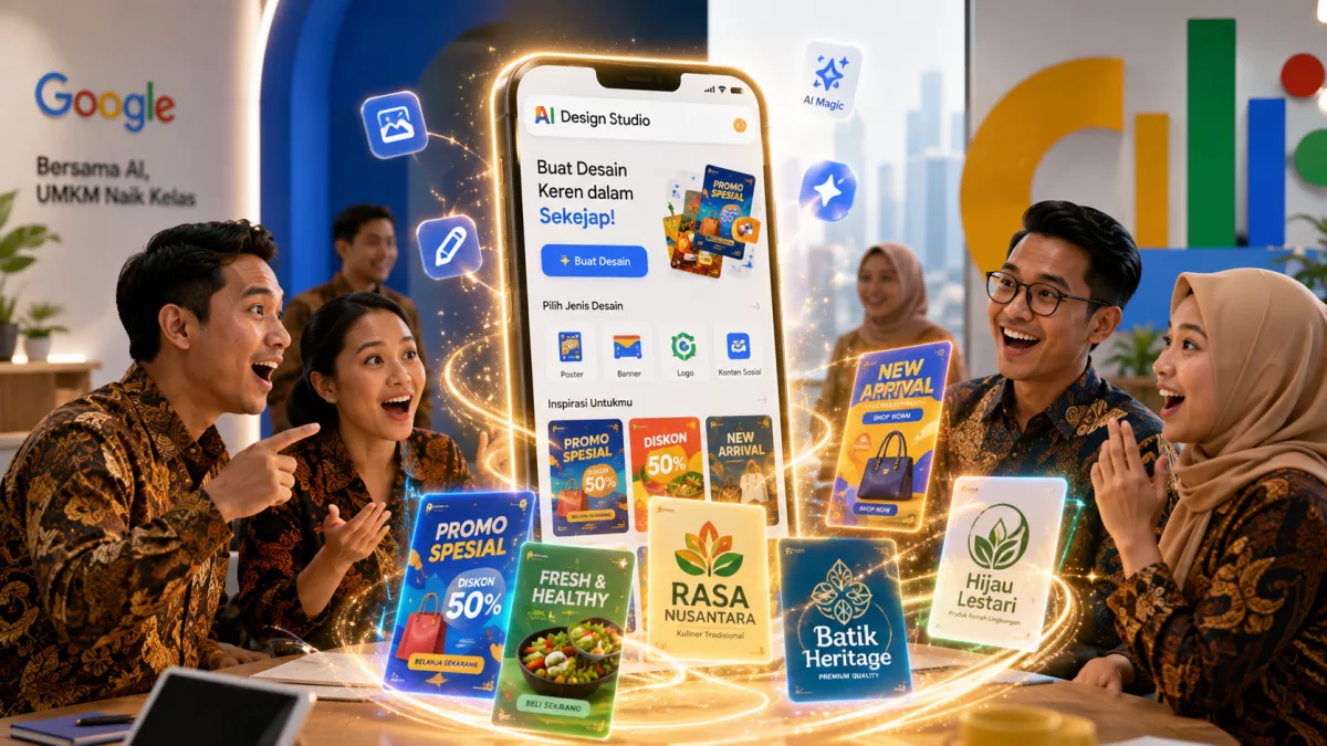 Gemini Design Studio Resmi! Cara Buat Konten Visual UMKM dengan AI